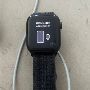 Apple Watch in Black with Dark Woven Loop